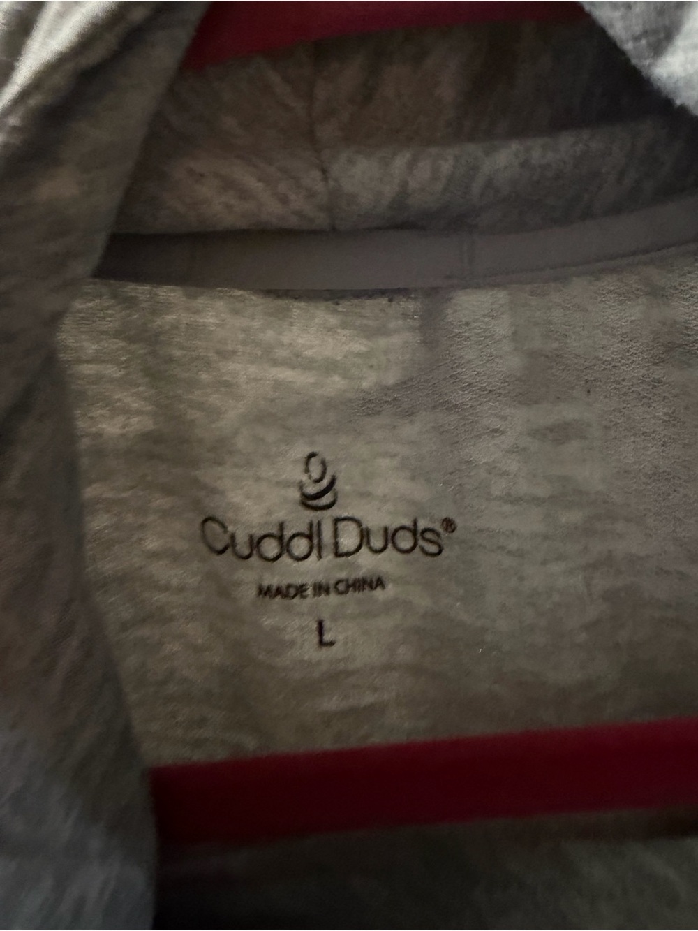 Large Ladies Cuddl Duds Gray Plush Jacket